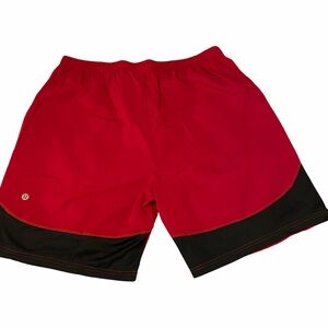 Athletic Red and Black Men's Athletic Shorts
